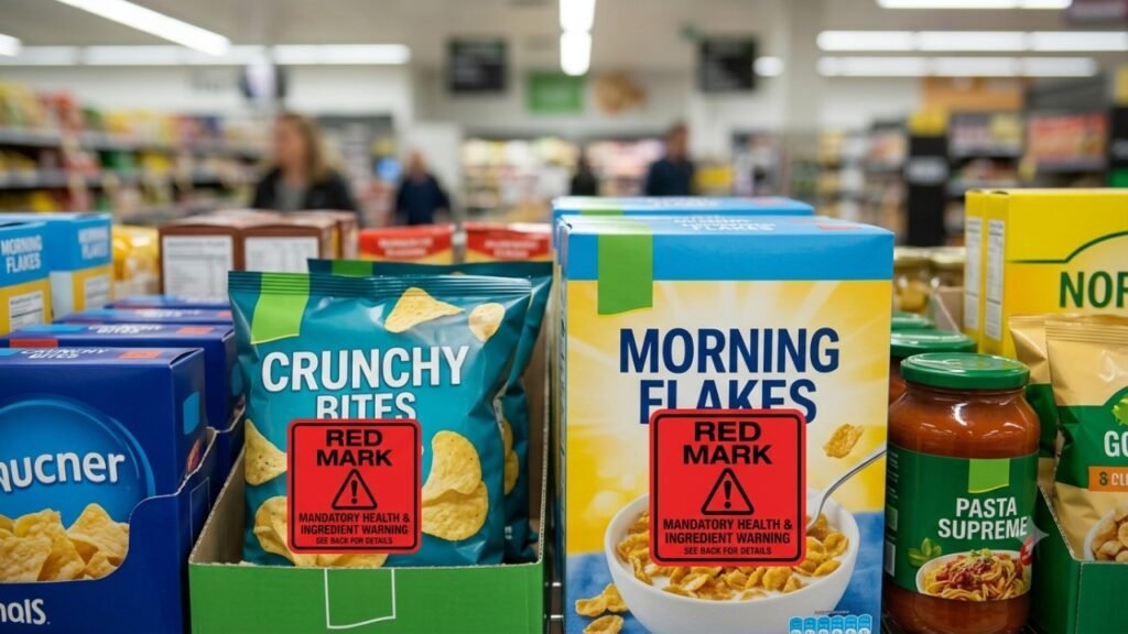 Red mark appear on packaged food