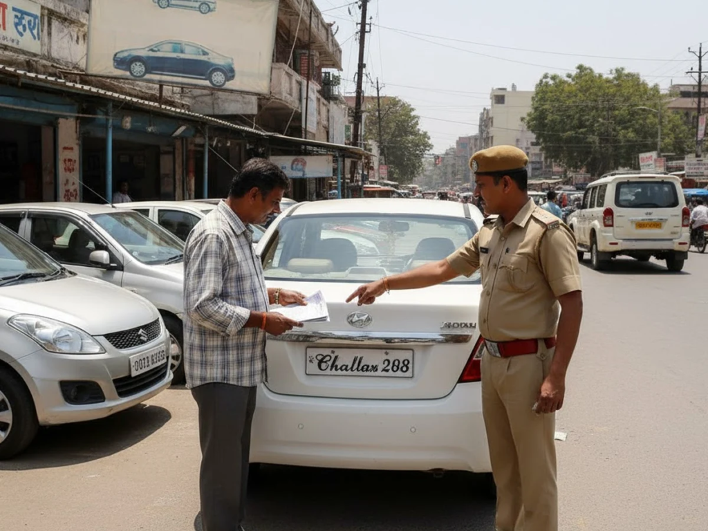 समय पर चालान न भरने पर बढ़ सकती हैं मुश्किलें challan for-number plate font and placement the tiny detail that can cost you big
