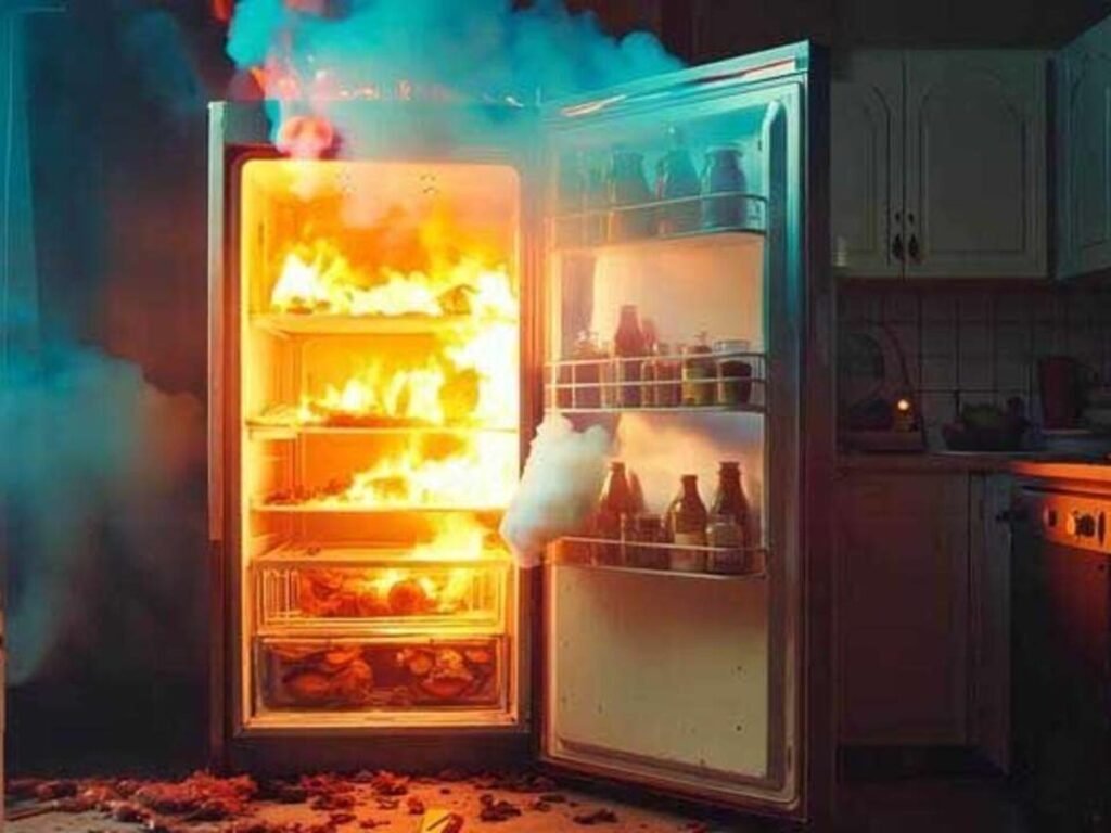 फ्रिज में विस्फोट से घर में लगी आग, एक परिवार के चार लोगों की मौत fridge explosion summer appliance safety